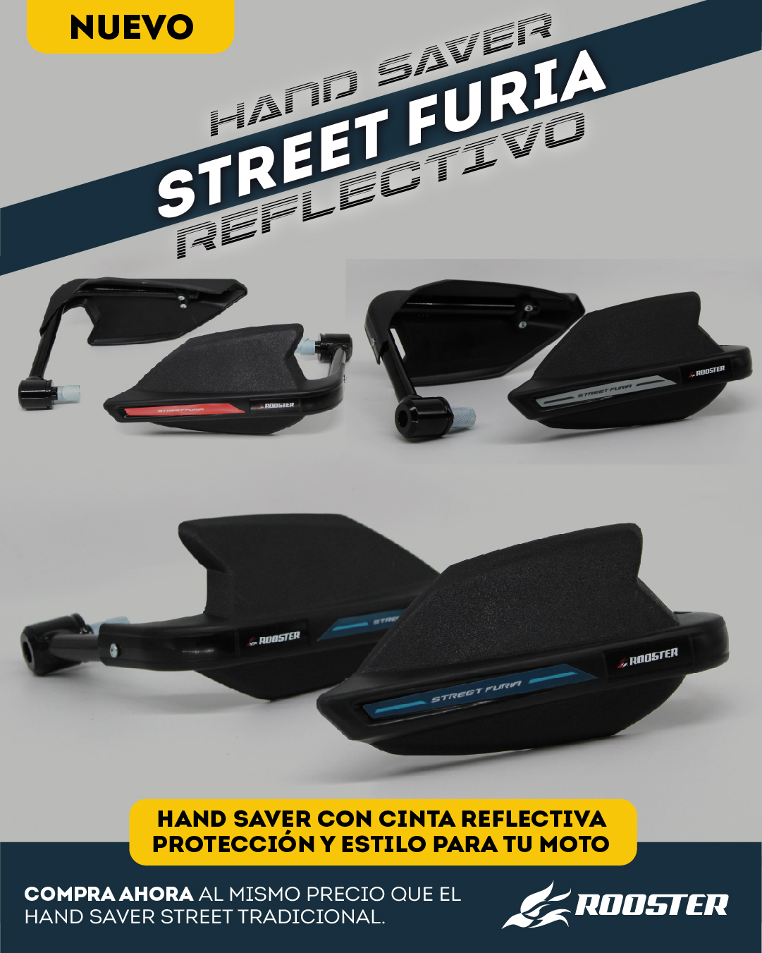 Hand Saver ProEdge Furia Nocturna y Street Furia Reflectivo: la nueva evolución en protección y estilo de Rooster Parts